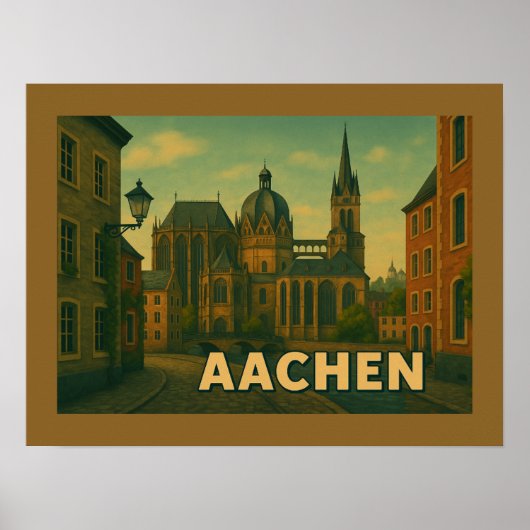 Aachen Germany City Art Poster (Voorkant)