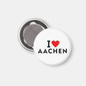 Aachen Germany love city heart like travel Magneet (Voorkant / Achterkant)