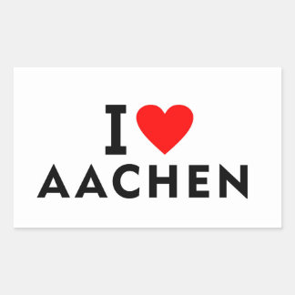 Aachen Germany love city heart like travel Rechthoekige Sticker