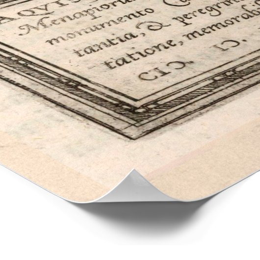  Aachen Germany Map (1577)  stad van Poster (Hoek)