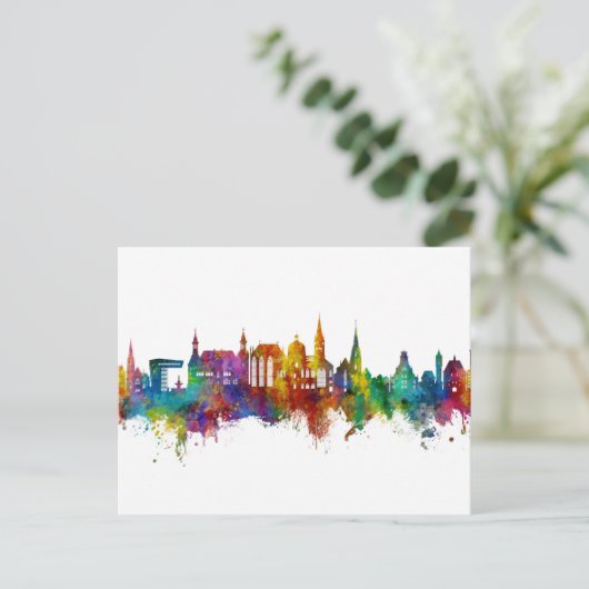 Aachen Germany Skyline Briefkaart (Staand voorkant)