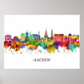 Aachen Germany Skyline Poster (Voorkant)