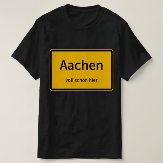 Aachen Herren Männer T-Shirt Tshirt Shirt (Design voorkant)