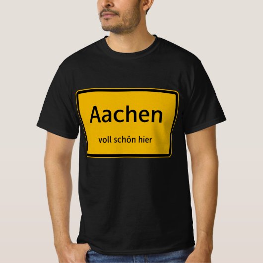 Aachen Herren Männer T-Shirt Tshirt Shirt (Voorkant)