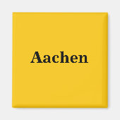 Aachen Magnet Schild Gold Gleb (Voorkant)