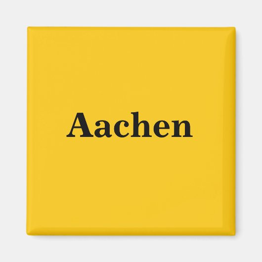 Aachen Magnet Schild Gold Gleb (Voorkant)