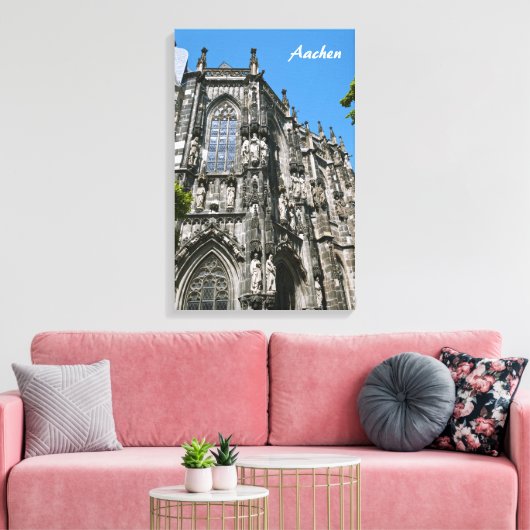 Aachen omwikkeld doek canvas afdruk (Insitu (Woonkamer))