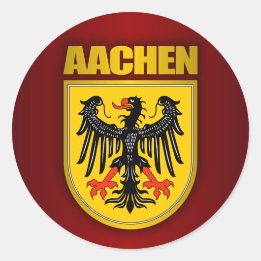 Aachen Ronde Sticker (Voorkant)