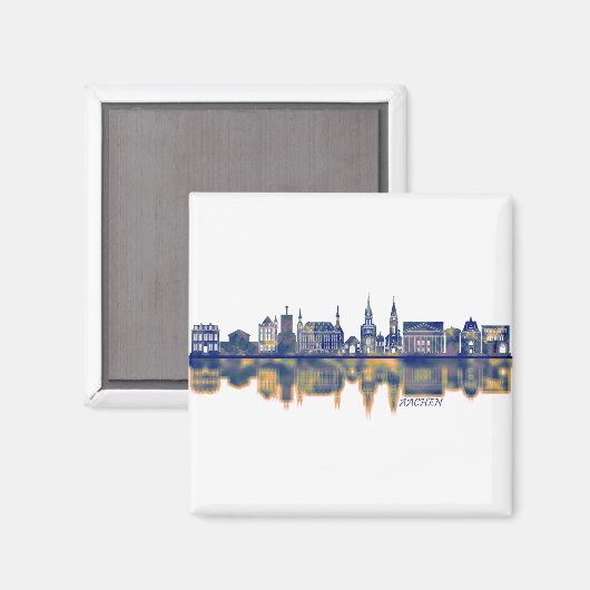 Aachen Skyline Magneet (Voorkant / Achterkant)