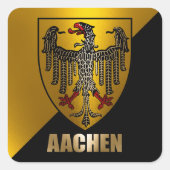 Aachen Vierkante Sticker (Voorkant)