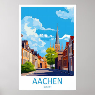 Aachen Vintage Reisposter Ski Nationaal Park Poster