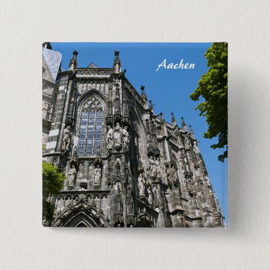 Aachse knopen vierkante button 5,1 cm (Voorkant)
