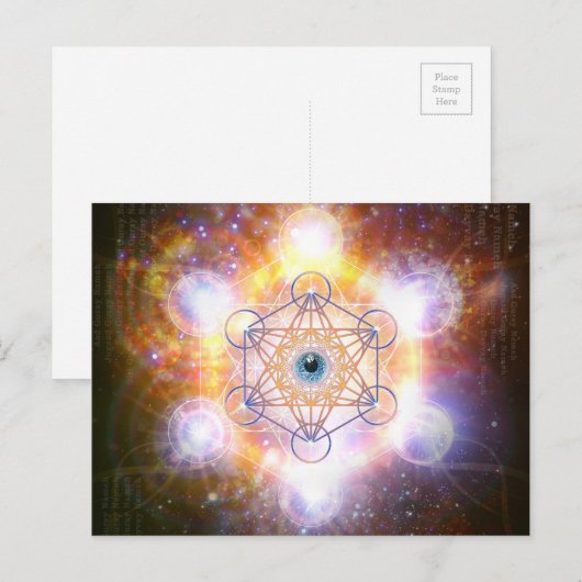 "Aad Guray Name"-Protect Mantra-Merkaba Briefkaart (Voorkant / Achterkant)