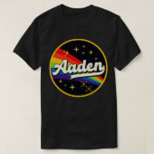 Aaden regenboog in ruimte  stijl t-shirt (Design voorkant)