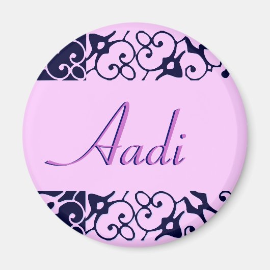 Aadi Designer Name Magnet (Voorkant)