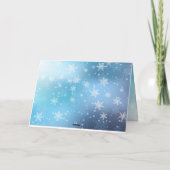 Aadorlijke Scandinavische Kerststijl Blauw     Feestdagen Kaart (Achterkant)