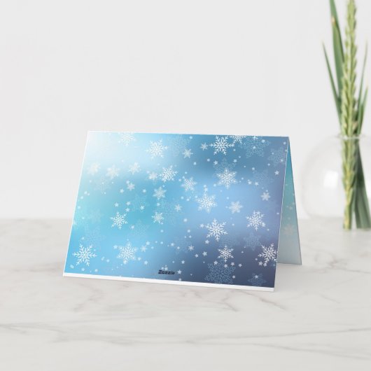 Aadorlijke Scandinavische Kerststijl Blauw Feestdagen Kaart (Achterkant)