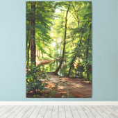 Aagaard Forest Stream Landscape Painting Canvas Afdruk (Insitu (Houten vloer))