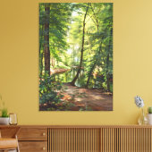 Aagaard Forest Stream Landscape Painting Canvas Afdruk (Insitu (Woonkamer))