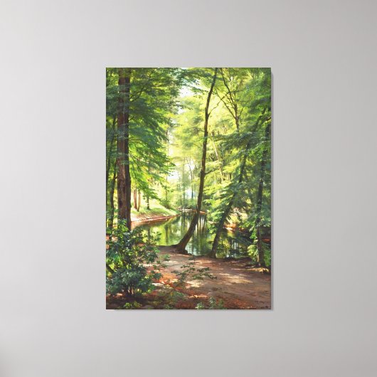 Aagaard Forest Stream Landscape Painting Canvas Afdruk (Voorkant)