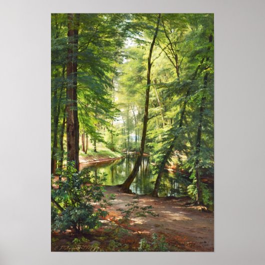 Aagaard Forest Stream Landscape Painting Poster (Voorkant)