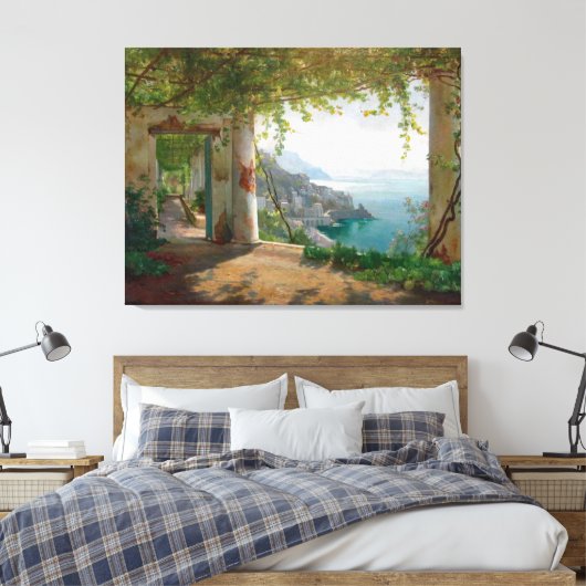 Aagaard Loggia Amalfi Italy Painting Canvas Afdruk (Insitu (Slaapkamer))