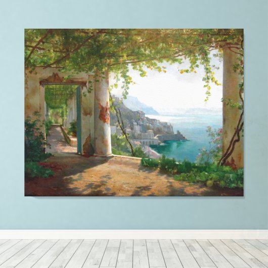 Aagaard Loggia Amalfi Italy Painting Canvas Afdruk (Insitu (Houten vloer))