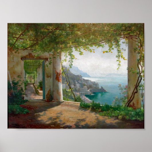 Aagaard Loggia Amalfi Italy Painting Poster (Voorkant)