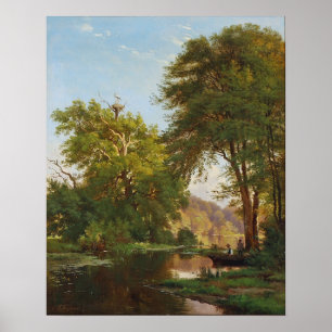 Aagaard Vissen landschapsschilderingen Poster