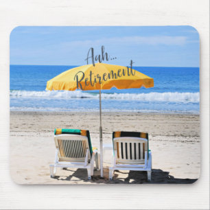 Aah...pensioen, dag aan het strand, muismat