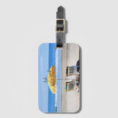 Aah...pensioen, een dag aan het strand  bagagelabel (Voorkant (verticaal))