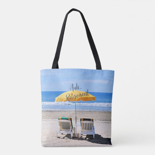 Aah...pensioen, een dag aan het strand tote bag (Achterkant)