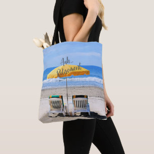 Aah...pensioen, een dag aan het strand tote bag