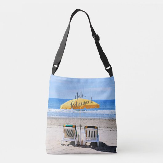 Aah...Retirement, een dag op het strand Crossbody Tas (Achterkant)