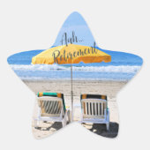 Aah...Retirement, een dag op het strand Ster Sticker (Voorkant)
