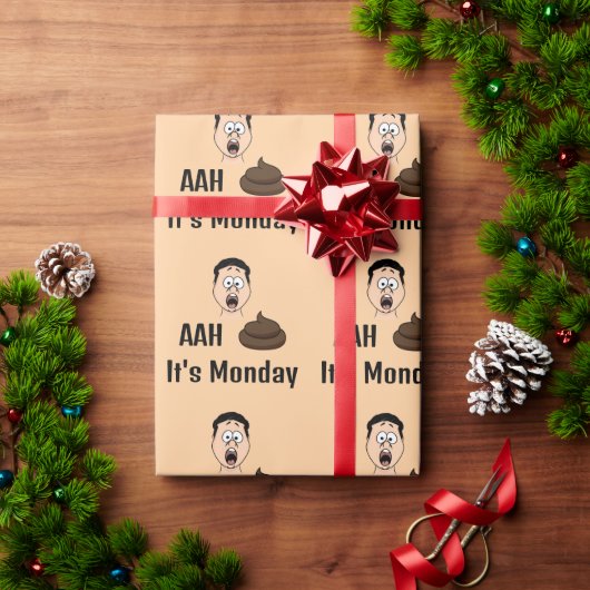 AAh S&%# Het is maandag Inpakpapier (Feestdagen Geschenken)