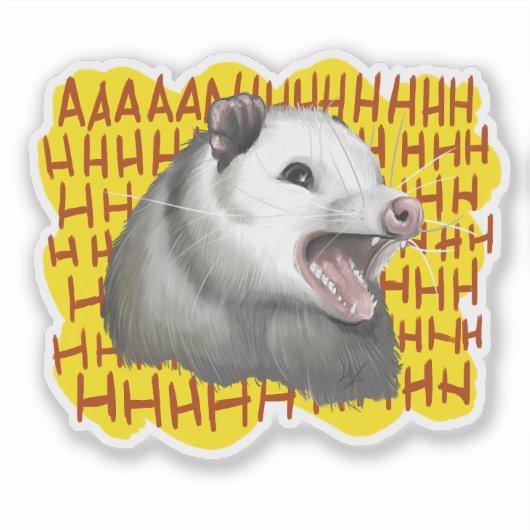 AAHHnimal - Opossum Sticker (Voorkant)