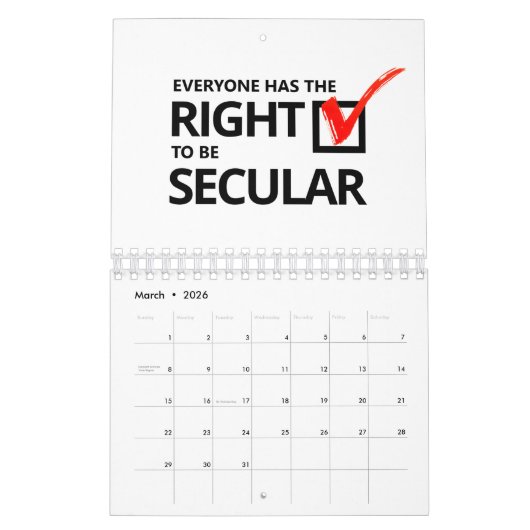 AAI Atheïst Alliance International Calendar Kalender (Mar 2026)