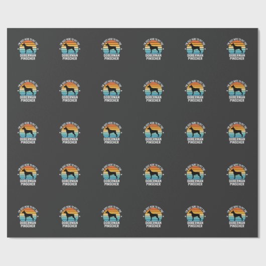 Aai de Dobermann Pinscher Retro Cadeaupapier (Vlak)