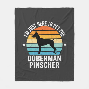 Aai de Dobermann Pinscher Retro Fleece Deken