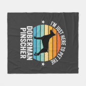 Aai de Dobermann Pinscher Retro Fleece Deken (Voorkant (Horizontaal))