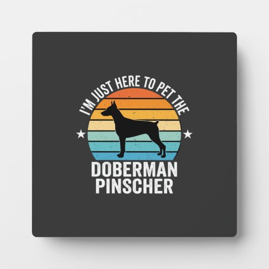 Aai de Dobermann Pinscher Retro Fotoplaat (Voorkant)