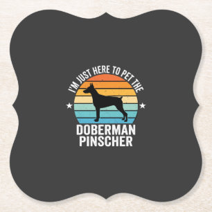 Aai de Dobermann Pinscher Retro Kartonnen Onderzetters