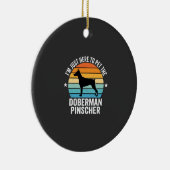 Aai de Dobermann Pinscher Retro Keramisch Ornament (Rechts)