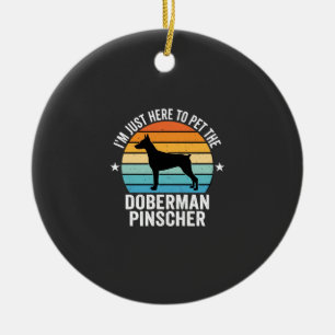 Aai de Dobermann Pinscher Retro Keramisch Ornament
