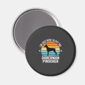 Aai de Dobermann Pinscher Retro Magneet (Voorkant / Achterkant)