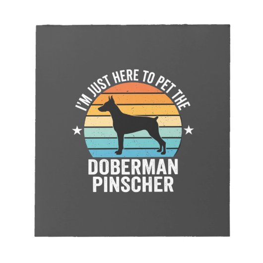 Aai de Dobermann Pinscher Retro Notitieblok (Voorkant)