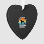 Aai de Dobermann Pinscher Retro Ornament (voorkant)