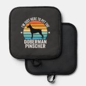 Aai de Dobermann Pinscher Retro Pannenlap (Voorkant / Achterkant)