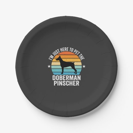 Aai de Dobermann Pinscher Retro Papieren Bordje (Voorkant)